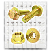 Inch Grade 8 Hex Flange Bolts & Flange Lock Nuts Zinc Yellow Assortment - 692 PCS