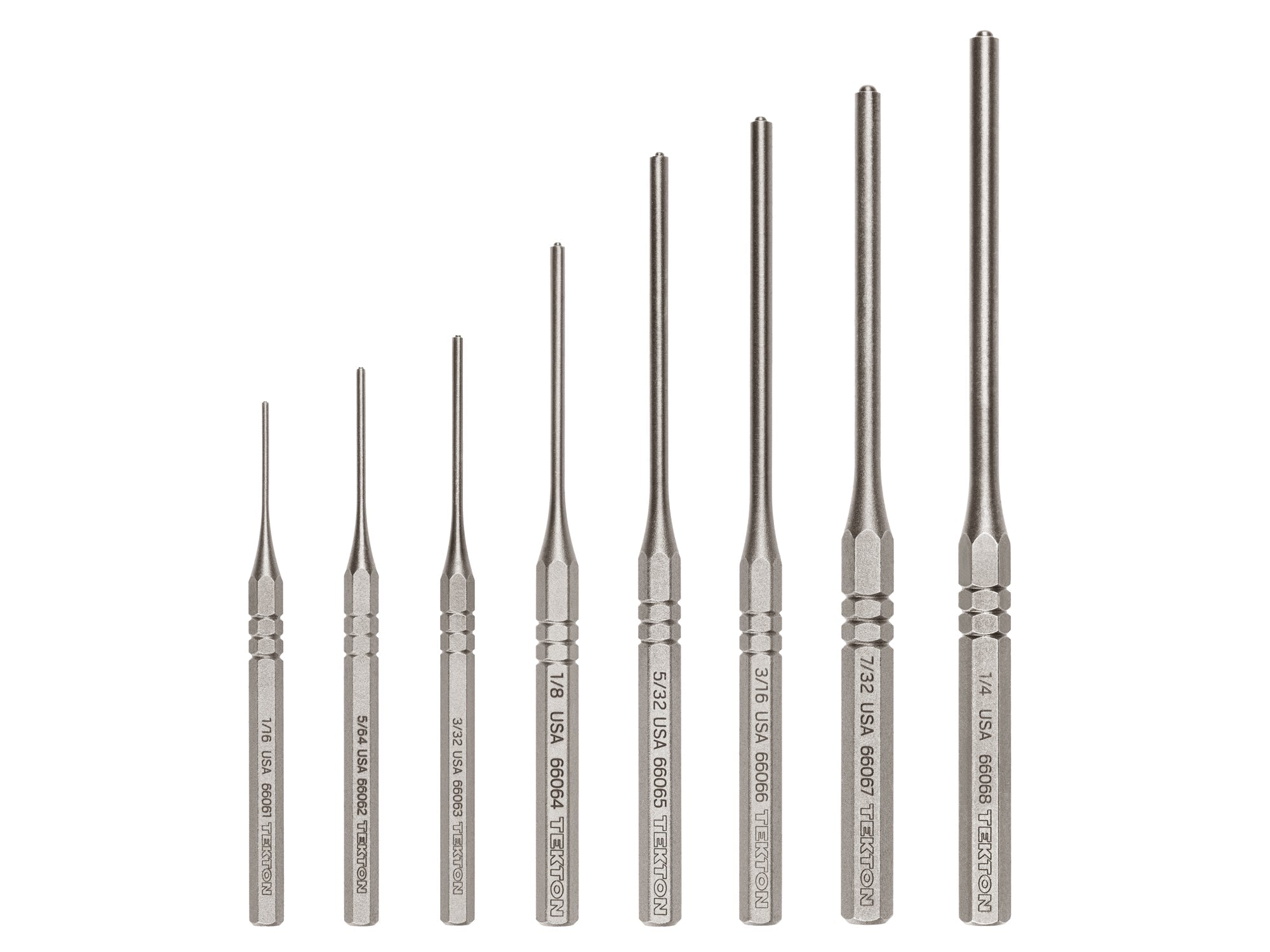 Roll Pin Punch Set, 8-Piece (1/16 - 1/4 in.)