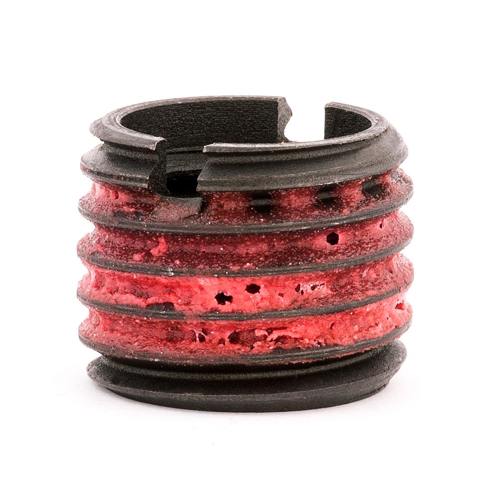 5/8"-18 x 7/8"-9 Carbon Steel Standard Wall Thread Insert for Metal w/ Red Loctite