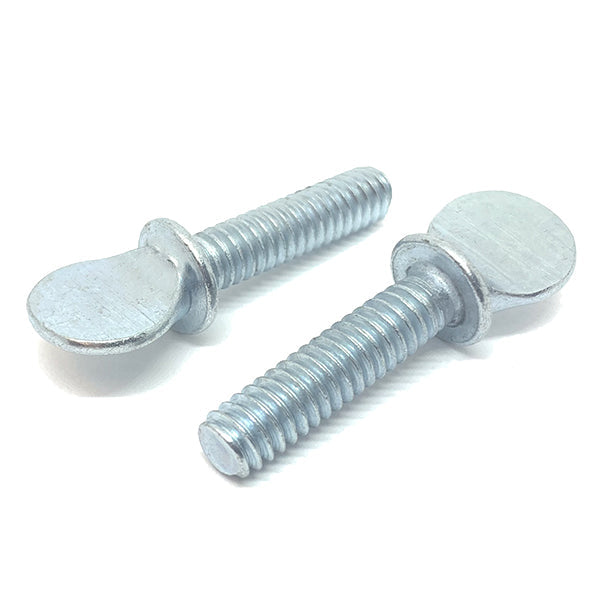 #10-24x3/8" Spade Shoulder Type Thumb Screws Zinc