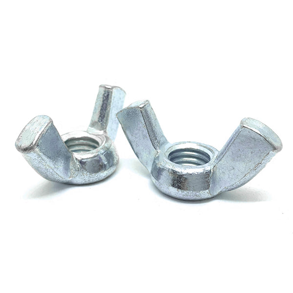 1/2"-13 Steel Wing Nuts Zinc Clear